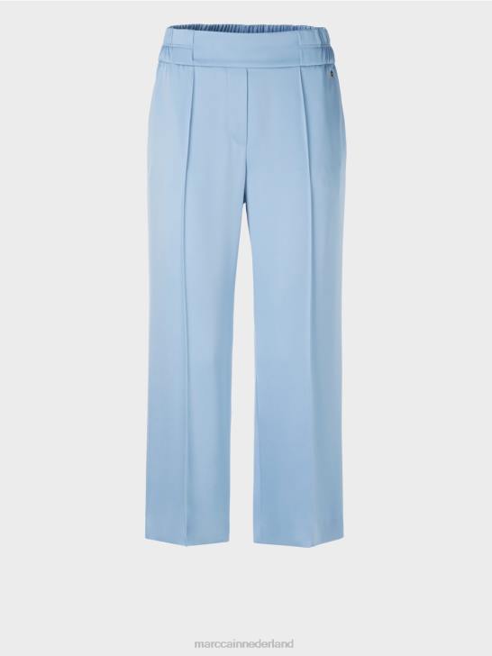 kleding donkere zomerhemel 464J552 Washington midi-broek met wijde pijpen Marc Cain