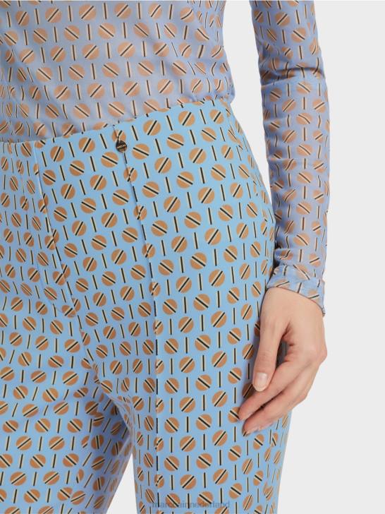 kleding donkere zomerhemel 464J554 Frederica broek met grafische print Marc Cain