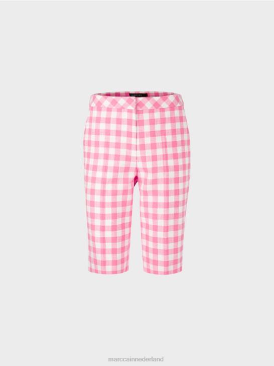 kleding fel roze 464J698 Korte broek met vichyruit Marc Cain
