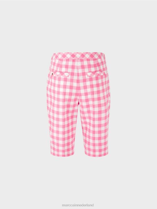 kleding fel roze 464J698 Korte broek met vichyruit Marc Cain