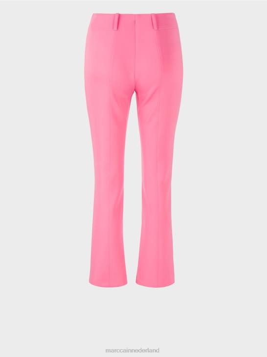 kleding fel roze 464J703 klassieke broek met geperste vouwen Marc Cain
