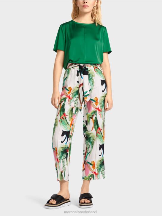 kleding gebroken wit 464J654 Wardha paperbag broek Marc Cain