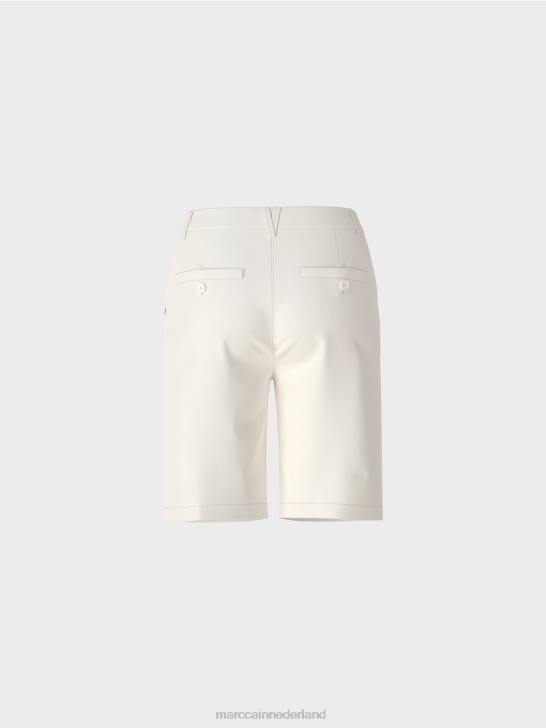 kleding gebroken wit 464J679 Finieke shorts in een vrouwelijke pasvorm Marc Cain