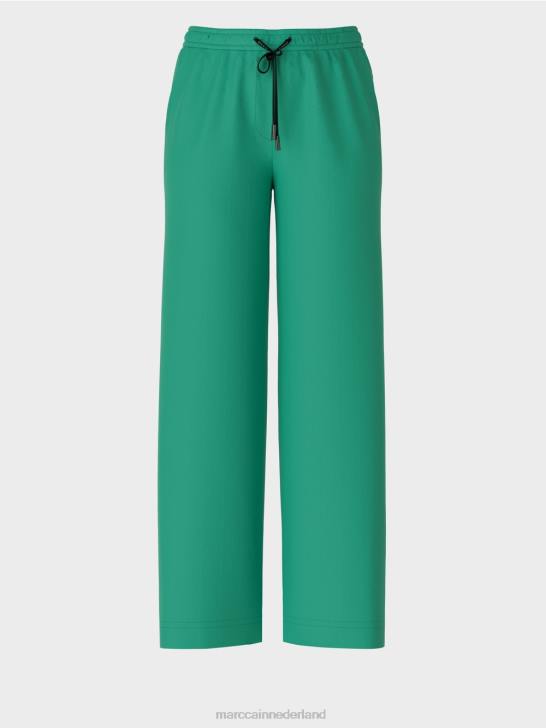 kleding glazuur 464J525 Welby broek met wijde pijpen en taille met trekkoord Marc Cain
