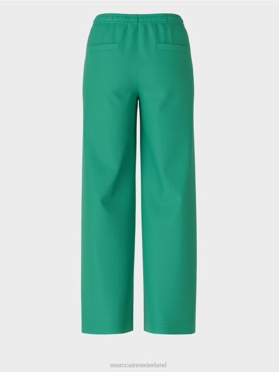 kleding glazuur 464J525 Welby broek met wijde pijpen en taille met trekkoord Marc Cain