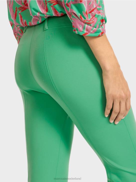 kleding heldere jade 464J701 klassieke broek met geperste vouwen Marc Cain