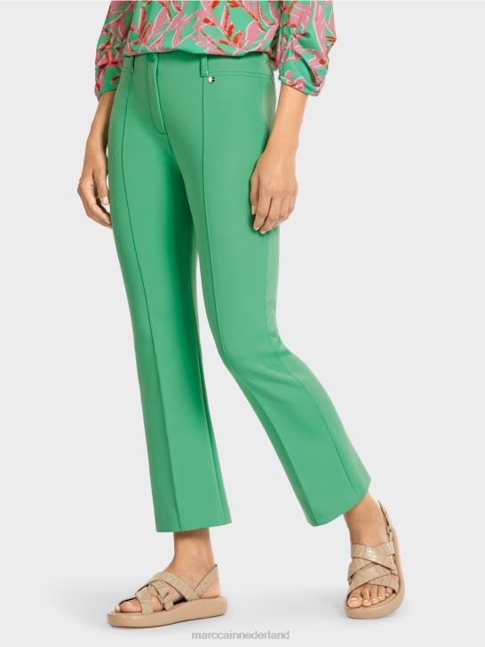 kleding heldere jade 464J701 klassieke broek met geperste vouwen Marc Cain