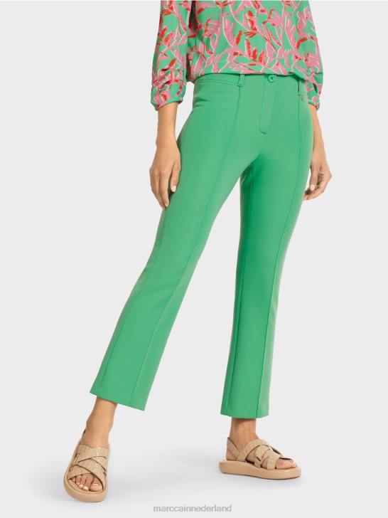 kleding heldere jade 464J701 klassieke broek met geperste vouwen Marc Cain
