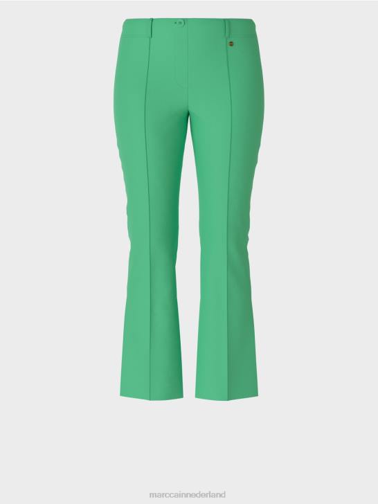 kleding heldere jade 464J701 klassieke broek met geperste vouwen Marc Cain