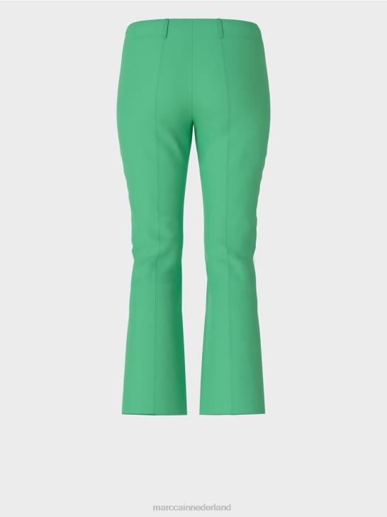 kleding heldere jade 464J701 klassieke broek met geperste vouwen Marc Cain