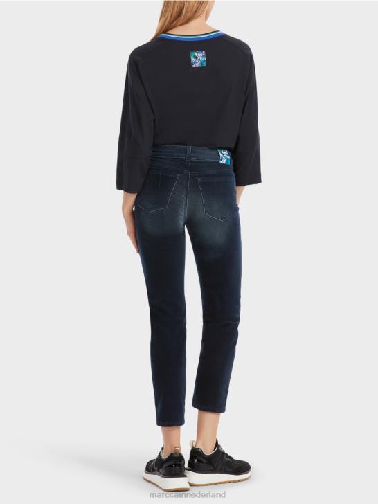 kleding middernacht blauw 464J544 Silea jeans met vijf zakken Marc Cain