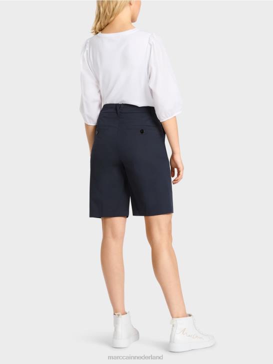 kleding middernacht blauw 464J646 Finieke shorts in een vrouwelijke pasvorm Marc Cain
