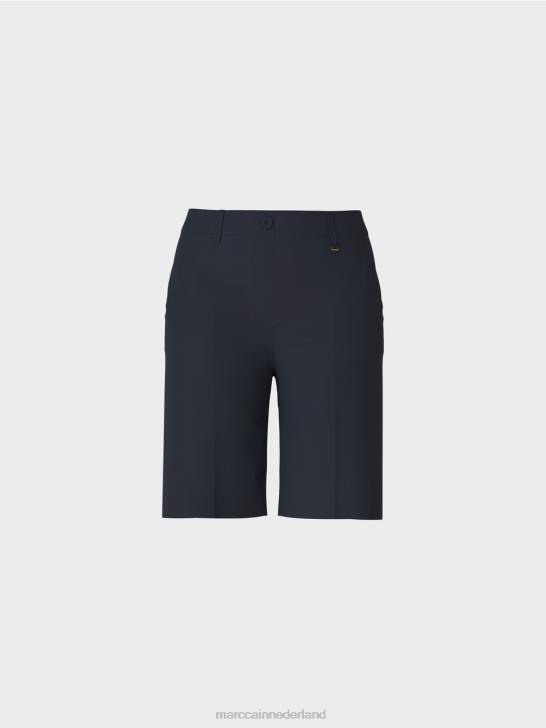 kleding middernacht blauw 464J646 Finieke shorts in een vrouwelijke pasvorm Marc Cain