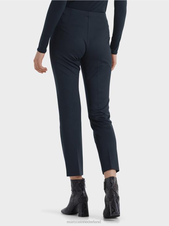 kleding middernacht blauw 464J743 7/8 broek van fijne jersey Marc Cain