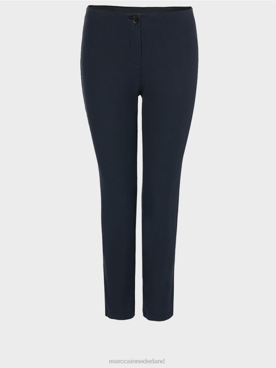 kleding middernacht blauw 464J743 7/8 broek van fijne jersey Marc Cain