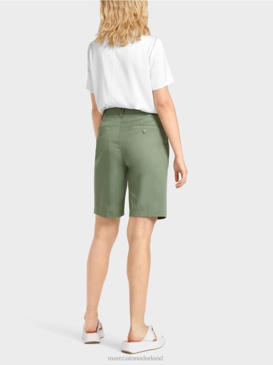 kleding mystiek groen 464J663 Finieke shorts in een vrouwelijke pasvorm Marc Cain