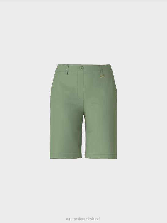 kleding mystiek groen 464J663 Finieke shorts in een vrouwelijke pasvorm Marc Cain