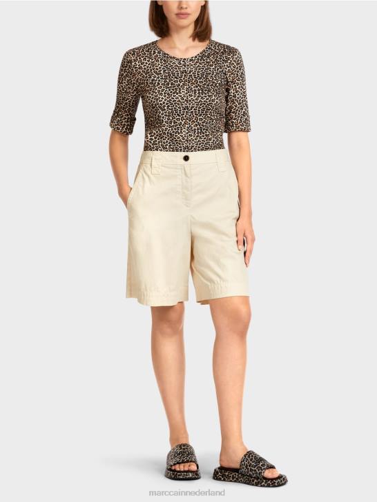 kleding poeder crème 464J704 "Samen heroverwegen" korte broek Marc Cain