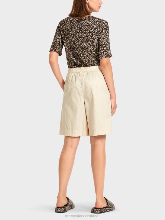 kleding poeder crème 464J704 \"Samen heroverwegen\" korte broek Marc Cain