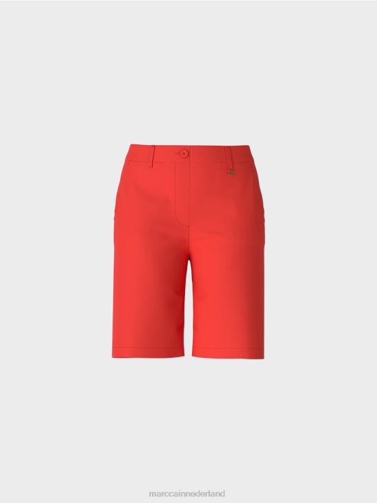 kleding vuur rood 464J670 Finieke shorts in een vrouwelijke pasvorm Marc Cain