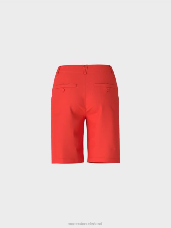 kleding vuur rood 464J670 Finieke shorts in een vrouwelijke pasvorm Marc Cain