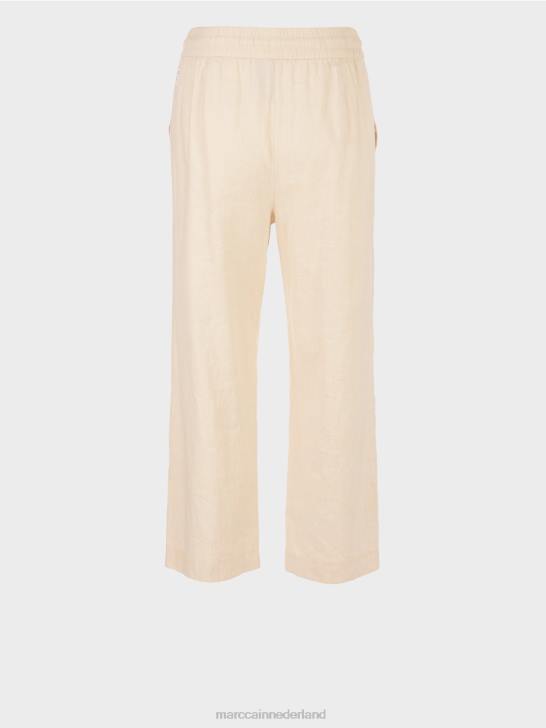 kleding zacht linnen 464J629 casual zomerbroek van een linnenmix Marc Cain