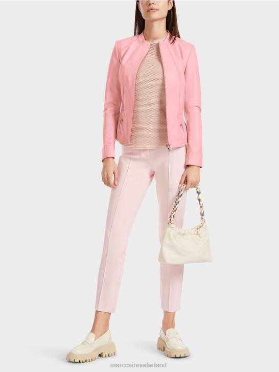 kleding zacht poederroze 464J582 stretchbroek met normale taille Sydney Marc Cain