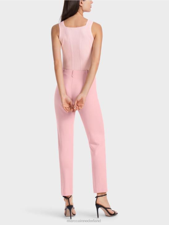 kleding zacht poederroze 464J582 stretchbroek met normale taille Sydney Marc Cain