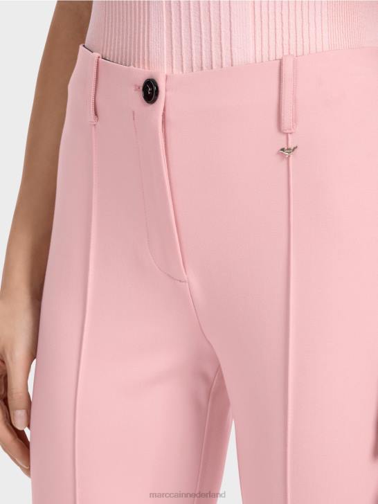 kleding zacht poederroze 464J582 stretchbroek met normale taille Sydney Marc Cain