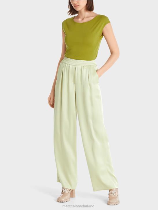 kleding zachte adem 464J690 broek met geplooide voorkant Marc Cain