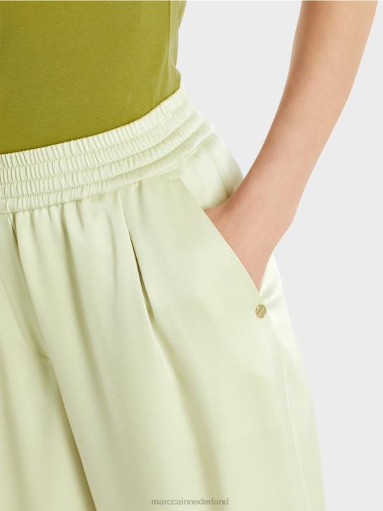 kleding zachte adem 464J690 broek met geplooide voorkant Marc Cain