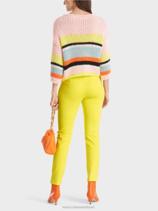 kleding zachte citroen 464J587 stretchbroek met normale taille Sydney Marc Cain