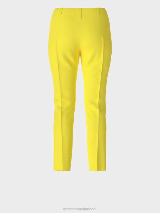 kleding zachte citroen 464J587 stretchbroek met normale taille Sydney Marc Cain