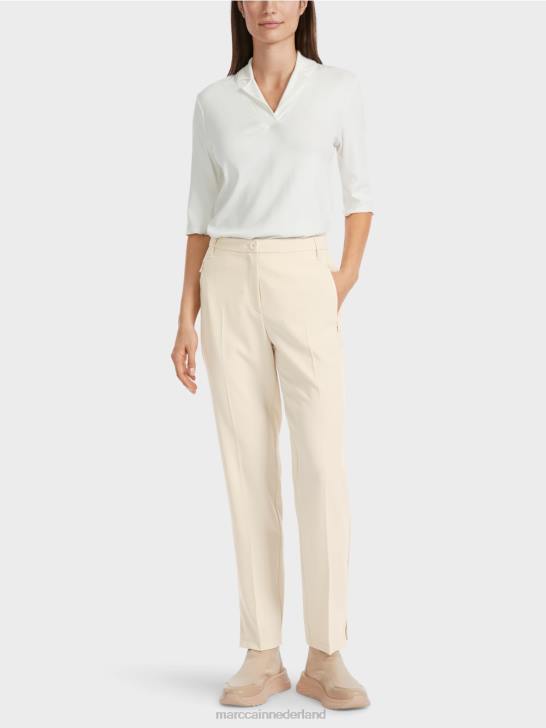 kleding zachte maansteen 464J559 broek fushun met zijsplitten Marc Cain