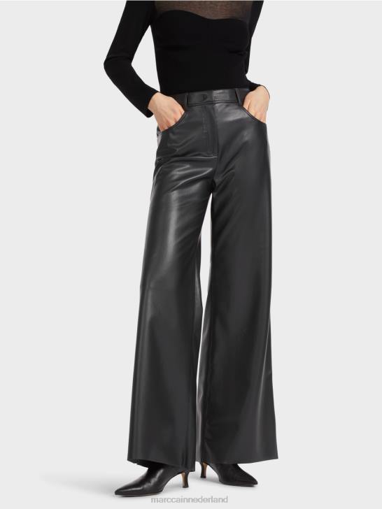 kleding zwart 464J528 warri broek met een vrouwelijke pasvorm Marc Cain