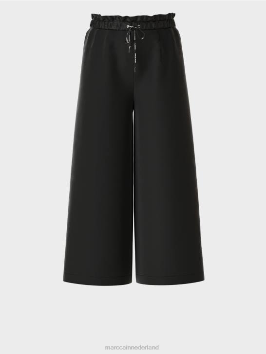 kleding zwart 464J539 7/8 broek met uitlopende pijpen willmar Marc Cain