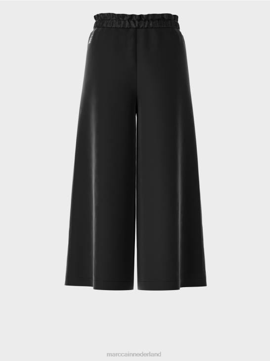 kleding zwart 464J539 7/8 broek met uitlopende pijpen willmar Marc Cain
