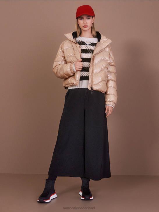 kleding zwart 464J539 7/8 broek met uitlopende pijpen willmar Marc Cain