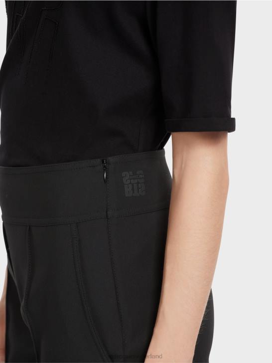 kleding zwart 464J540 sliven broek met ritssluiting aan de zijkant Marc Cain
