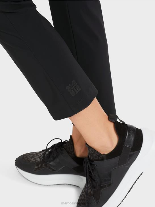 kleding zwart 464J564 smalle broek fengyi met taillebandjuk Marc Cain