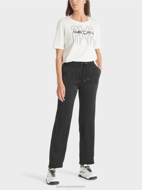 kleding zwart 464J568 roanne "samen heroverwegen" broek Marc Cain