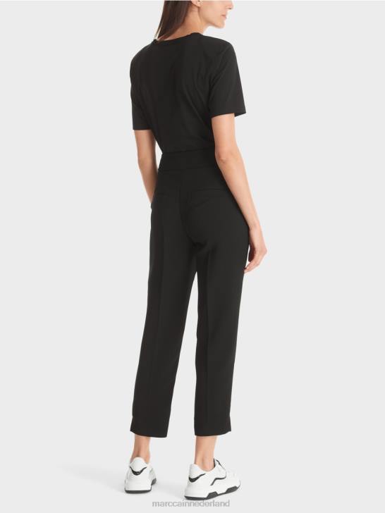 kleding zwart 464J576 ferrol broek met een vrouwelijke vorm Marc Cain
