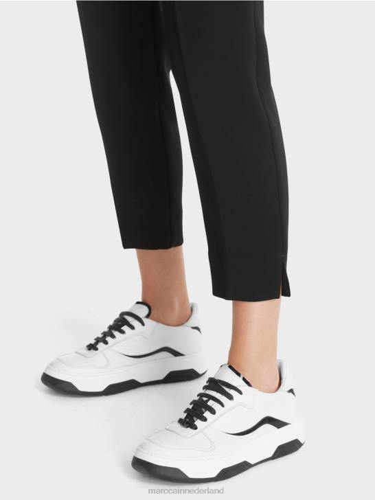 kleding zwart 464J576 ferrol broek met een vrouwelijke vorm Marc Cain