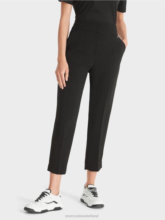 kleding zwart 464J576 ferrol broek met een vrouwelijke vorm Marc Cain