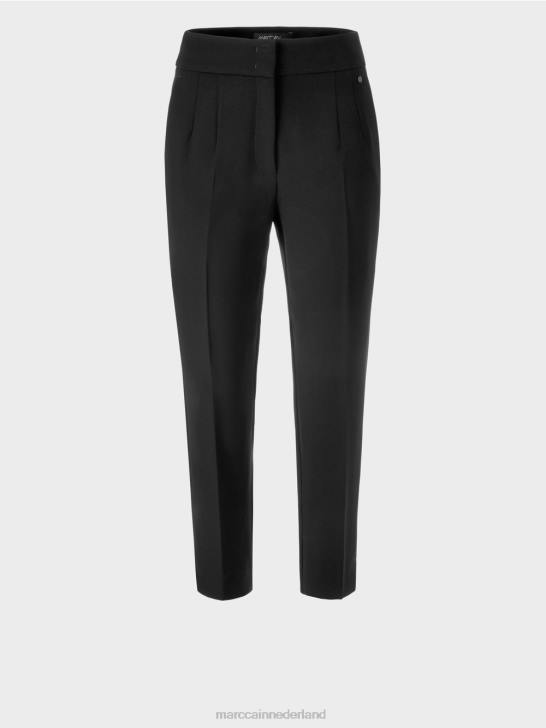 kleding zwart 464J576 ferrol broek met een vrouwelijke vorm Marc Cain