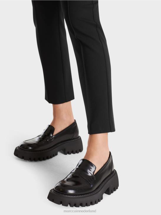 kleding zwart 464J591 stretchbroek met normale taille Sydney Marc Cain