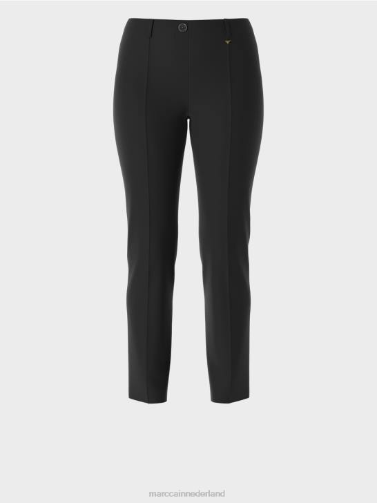 kleding zwart 464J591 stretchbroek met normale taille Sydney Marc Cain