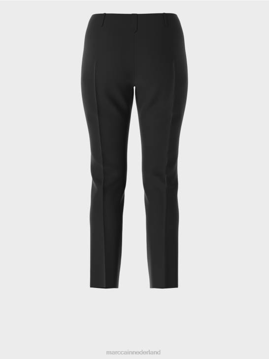 kleding zwart 464J591 stretchbroek met normale taille Sydney Marc Cain