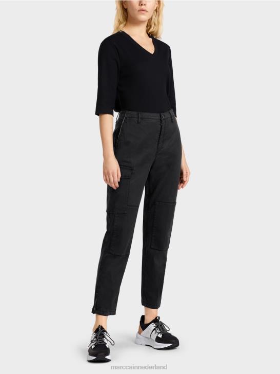 kleding zwart 464J648 radom "samen heroverwegen" broek Marc Cain