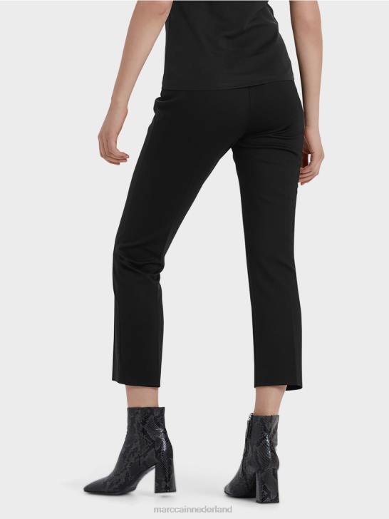 kleding zwart 464J742 7/8 broek van fijne jersey Marc Cain